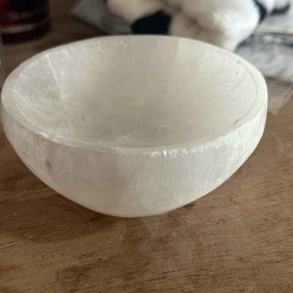 White Selenite Bowl